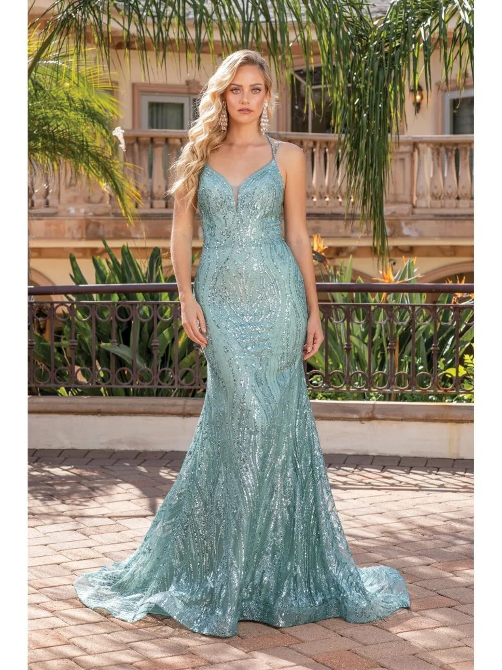NEW SAGE Evening Gown Floor Length Formal Elegant Stunning 4337
